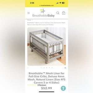 Breathable Mesh Crib Liner
